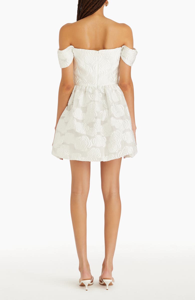 Amanda Uprichard Valentina Strapless Jacquard Cocktail Minidress, Alternate, color, 