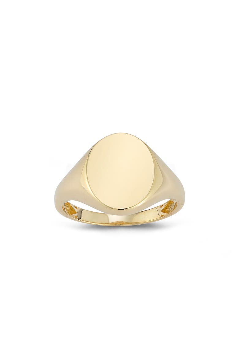Circle Signet Ring, Main, color, 14K GOLD