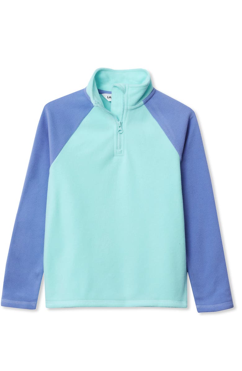 Lands' End Kids Every Day Fleece Quarter Zip, Main, color, Purple/Blue