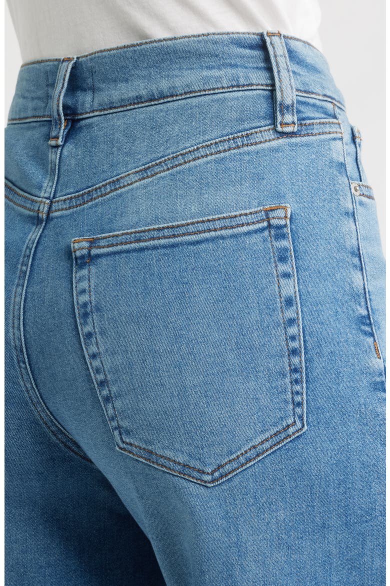 Le Slim Palazzo Raw Hem High Waist Wide Leg Jeans, Alternate, color, FLIP RAW AFTER