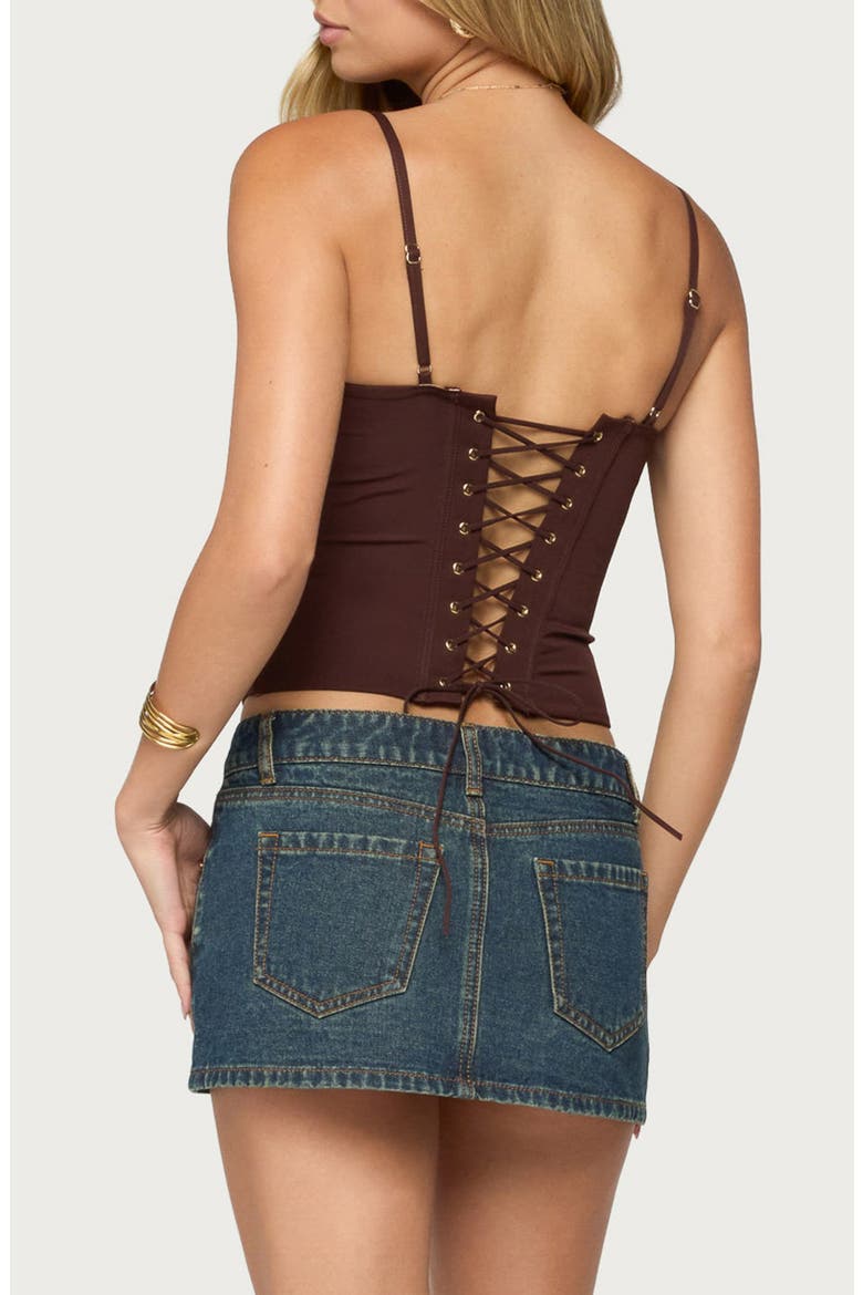 Marla Lacey Corset Camisole, Alternate, color, BROWN