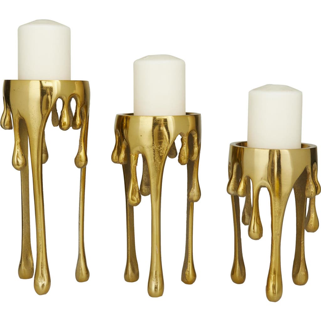 UMA UMA SET OF 3 MELTING WAX PILLAR CANDLEHOLDERS