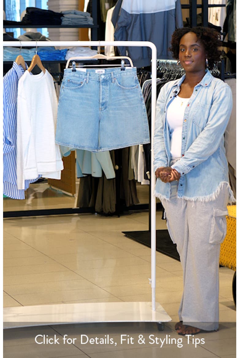 Dame High Waist Mid Length Relaxed Denim Shorts video