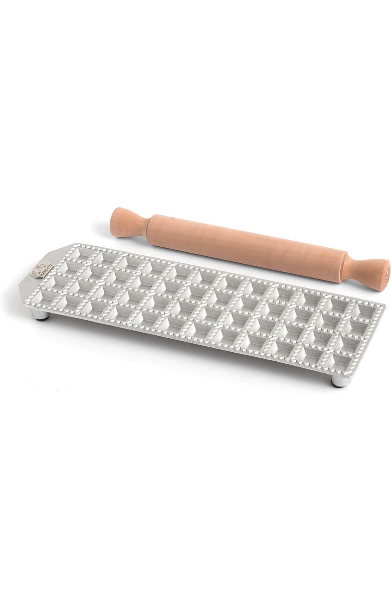 Marcato Ravioli Mold by , Made in Italy, Makes 48 Square Raviolis, 1-Inch, Main, color, Silver