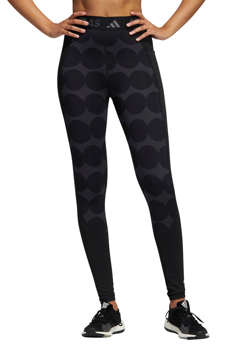 adidas x Marimekko Techfit Compression Training Tights, Main, color, 