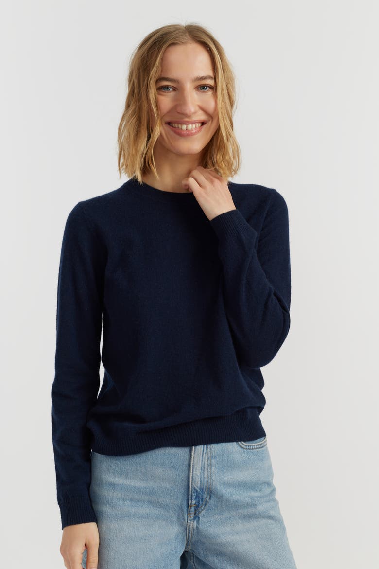 Air Cashmere Sweater, Main, color, Navy
