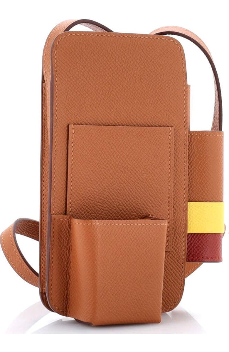 Pre-Owned Hermes Hermesway Phone Case Crossbody Bag Epsom, Alternate, color, Gold