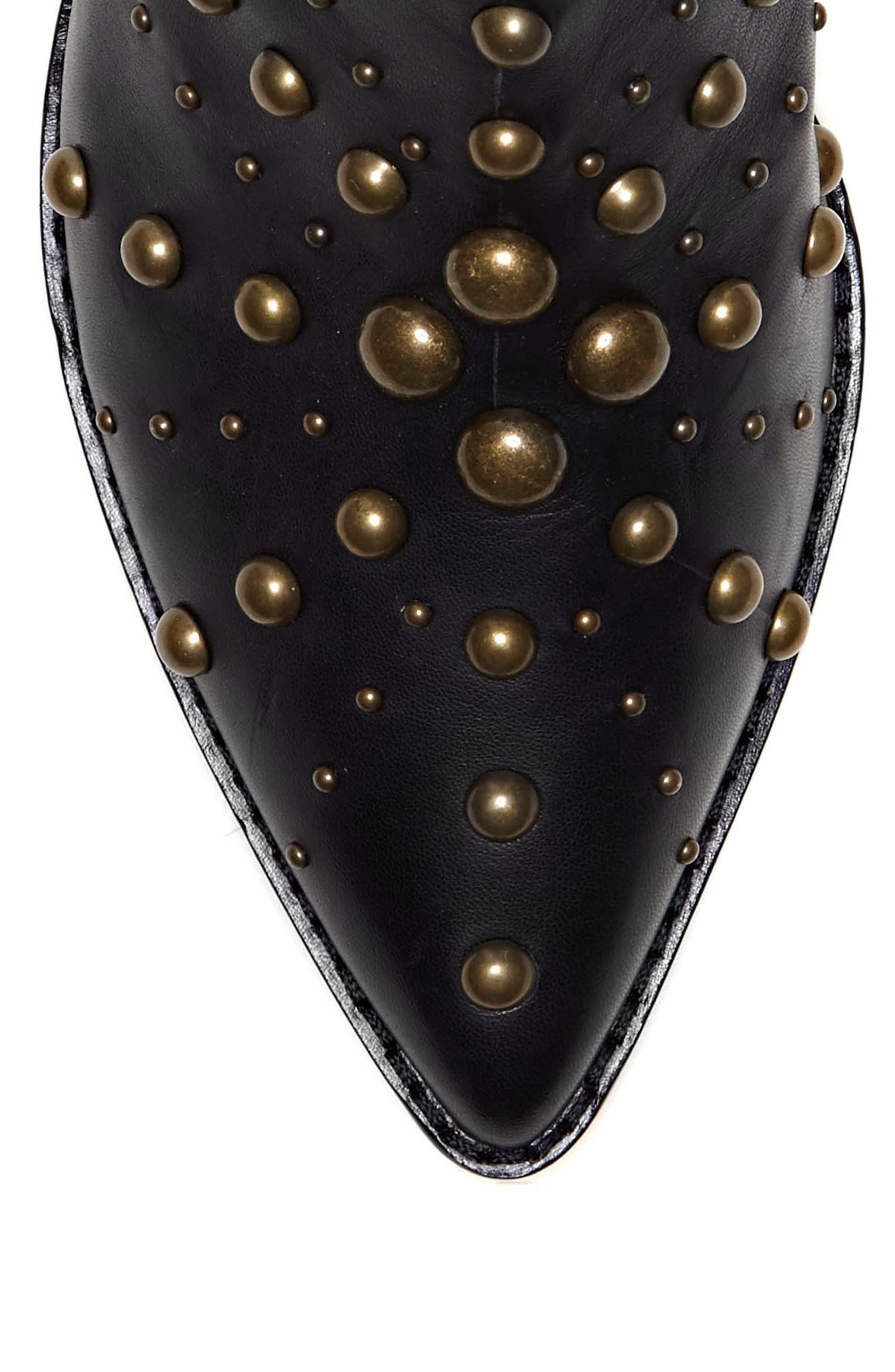 1.STATE Sobel Studded Bootie, Alternate, color, Black Leather