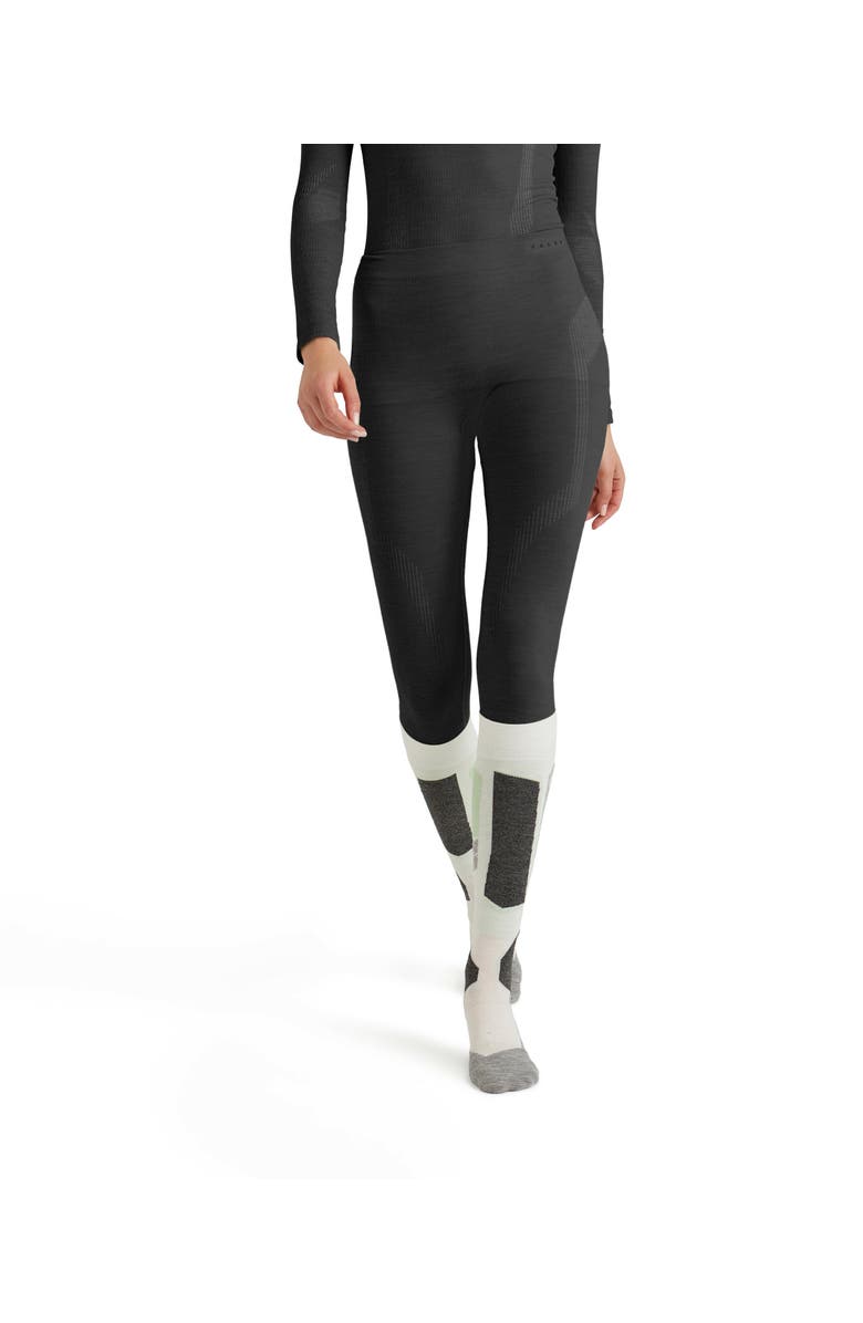 Falke Wool Tech Long Base Layer Bottom, Main, color, Black