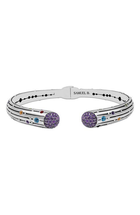 Multi Stone Scattered Bangle Bracelet