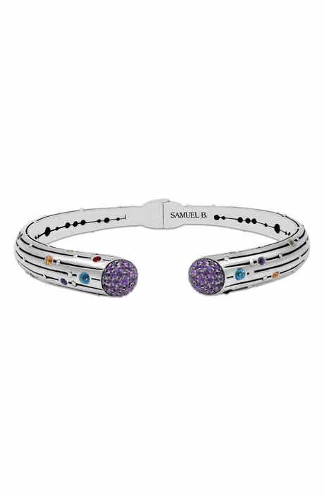 SAMUEL B. Multi Stone Scattered Bangle Bracelet
