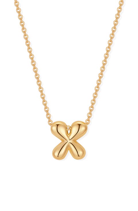 Mini Pippa Bubble Initial Pendant Necklace