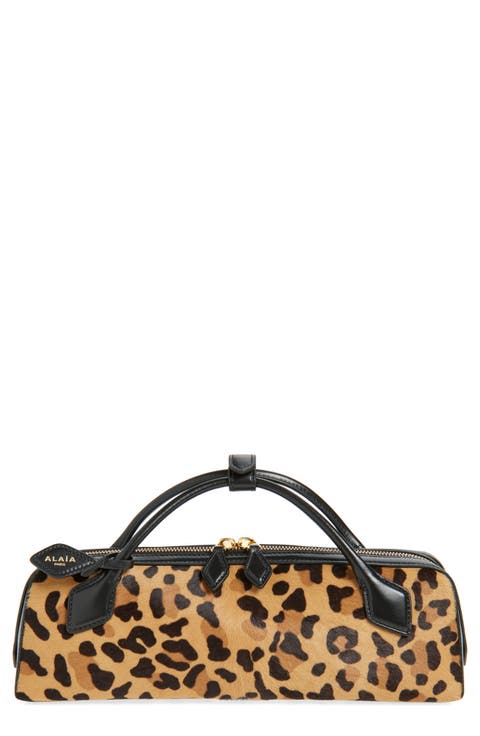 Le Teckel Genuine Calf Hair East/West Clutch