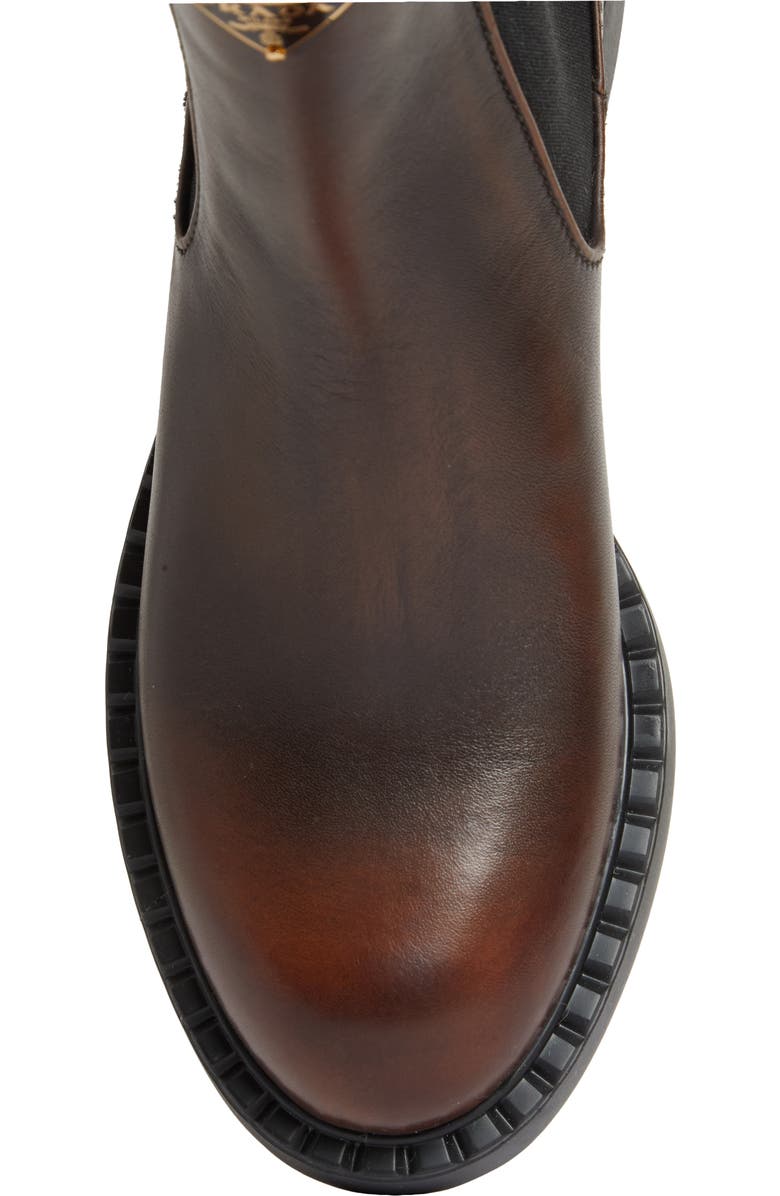 Prada Chocolate Chelsea Boot, Alternate, color,