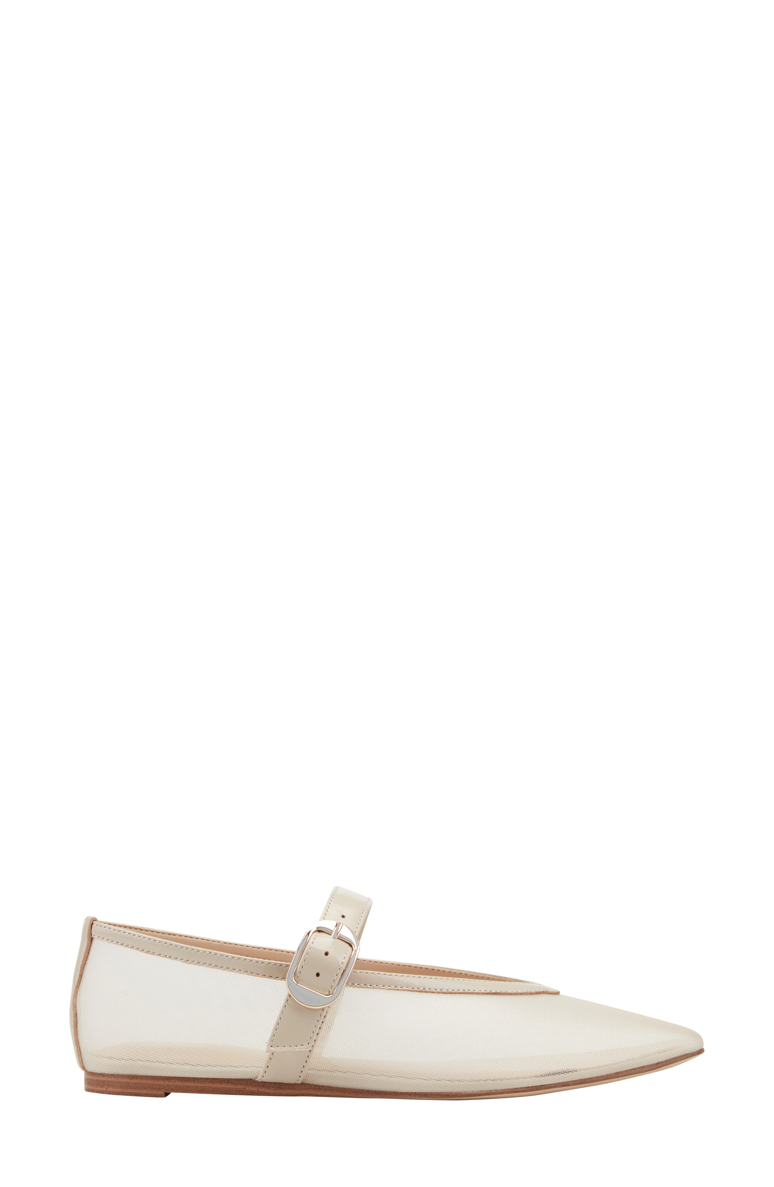 Godina Mesh Mary Jane Flat, Alternate, color, IVORY
