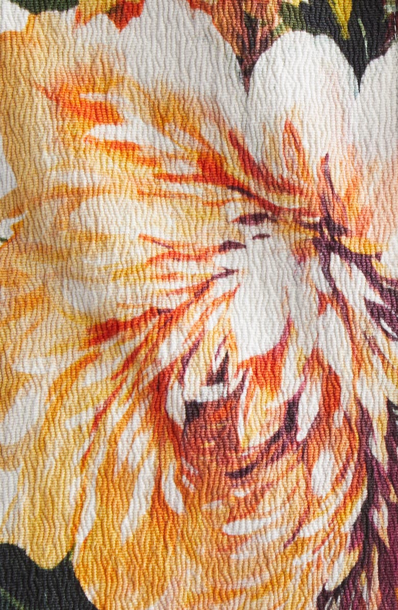 Dolce&Gabbana Flower Bouquet Print Bow Front Minidress, Alternate, color, Ha5pc B.fiori Cret. F.bco