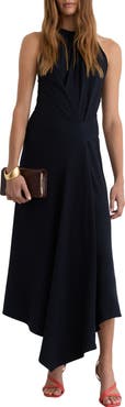 Reiss Maeve Asymmetric Sleeveless Maxi Dress