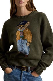 Polo Ralph Lauren Polo Bear Cotton Crewneck Sweater