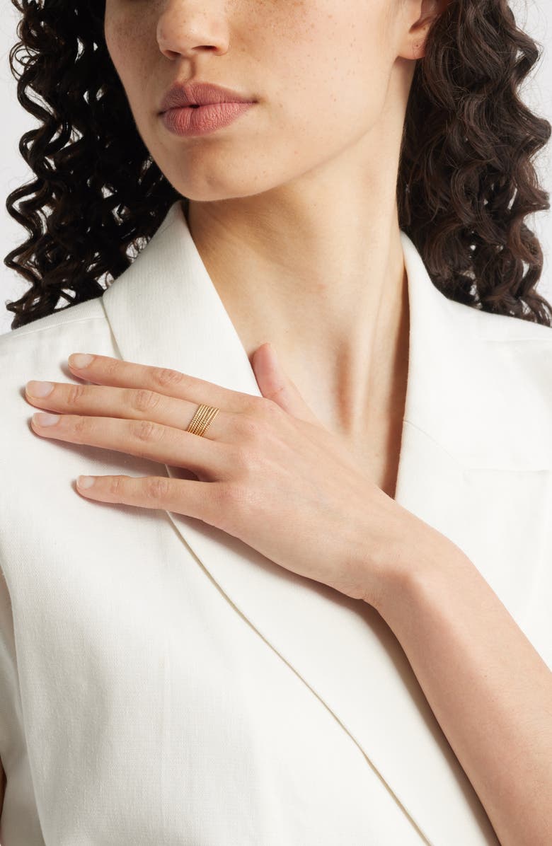 Nordstrom Set of 7 Stacking Rings, Alternate, color, Gold