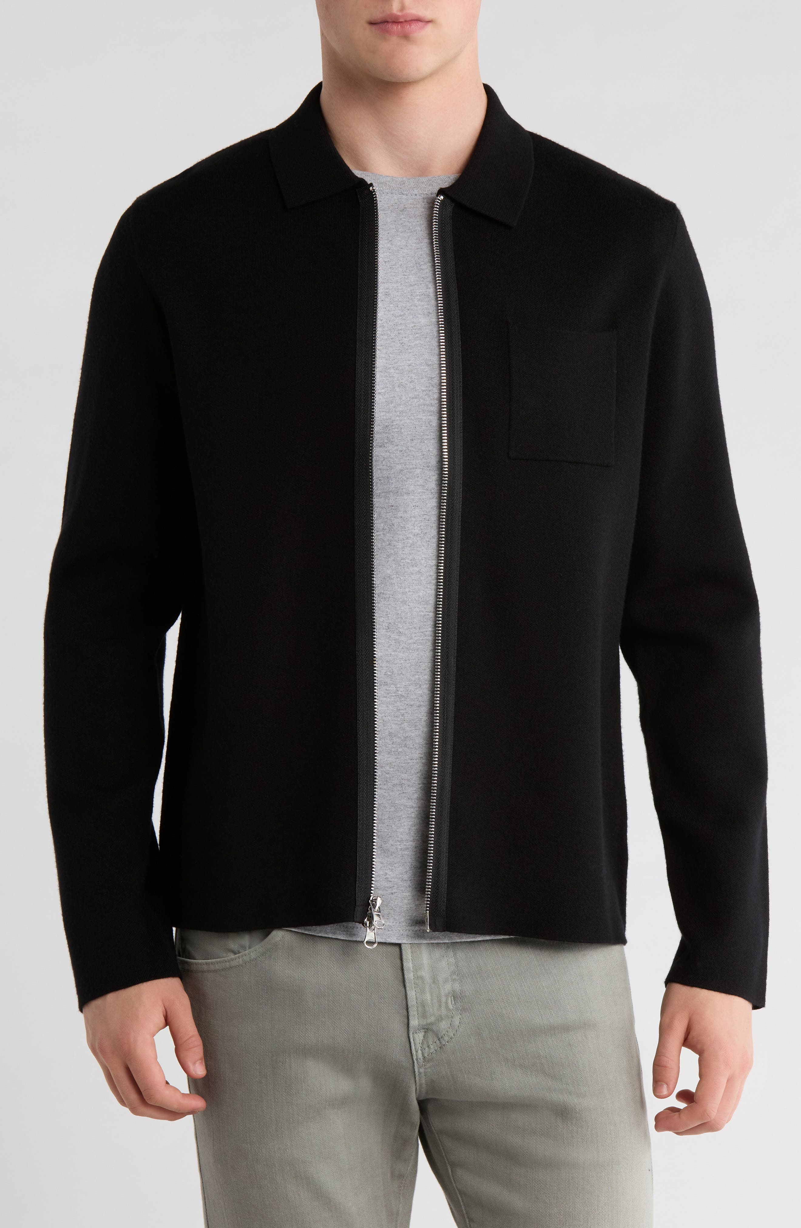 TRUTH Long Sleeve Collared Full Zip Sweater