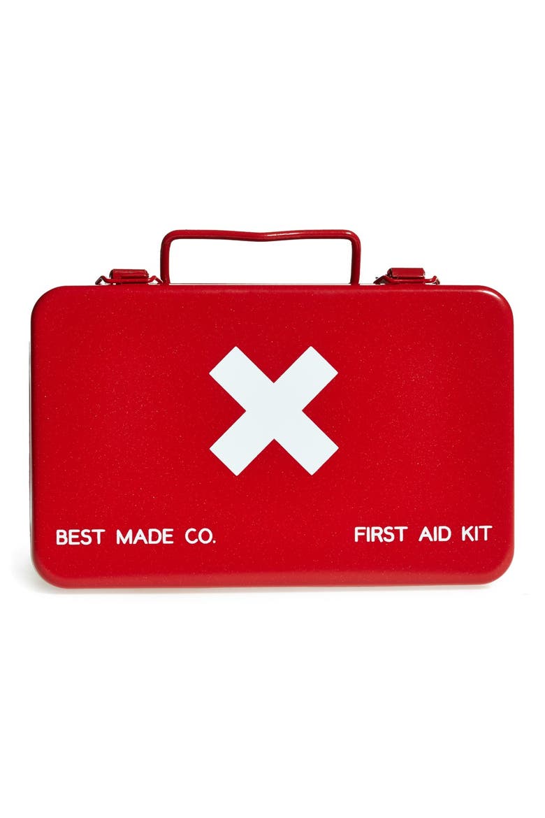 Best Made Co Small Metal First Aid Kit, Main, color, RED