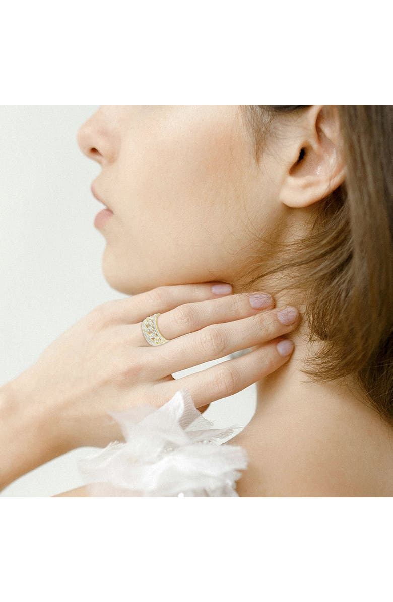 LuvMyJewelry Cubalux Unisex Diamond Band Ring in 10K Gold, Alternate, color, 