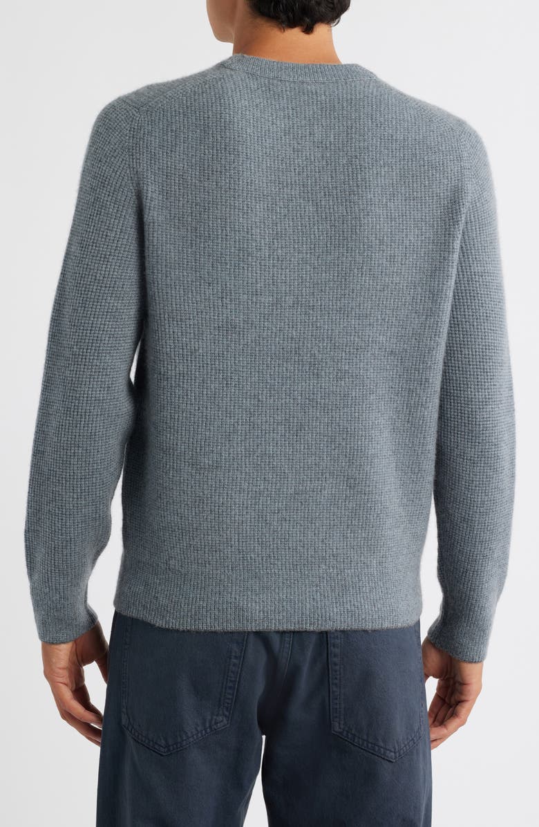 Vince Boiled Cashmere Crewneck Sweater, Alternate, color, Med H Grey/Parlor Blue
