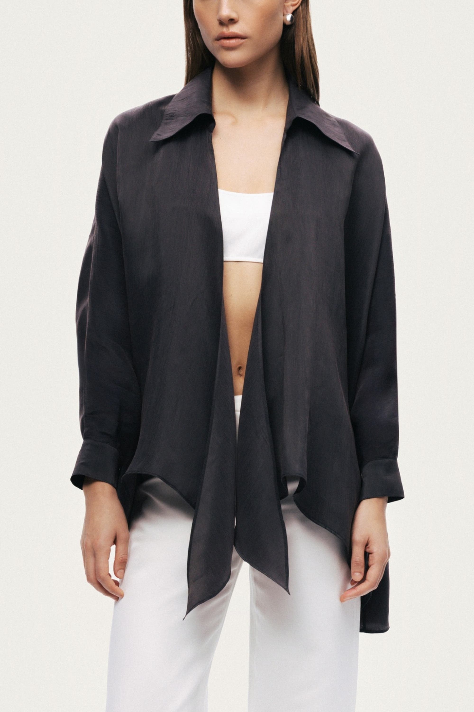 Front-Tie Longline Shirt