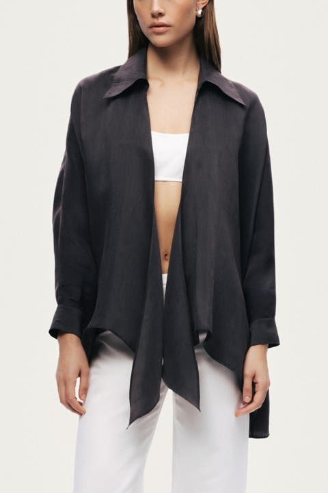 Front-Tie Longline Shirt