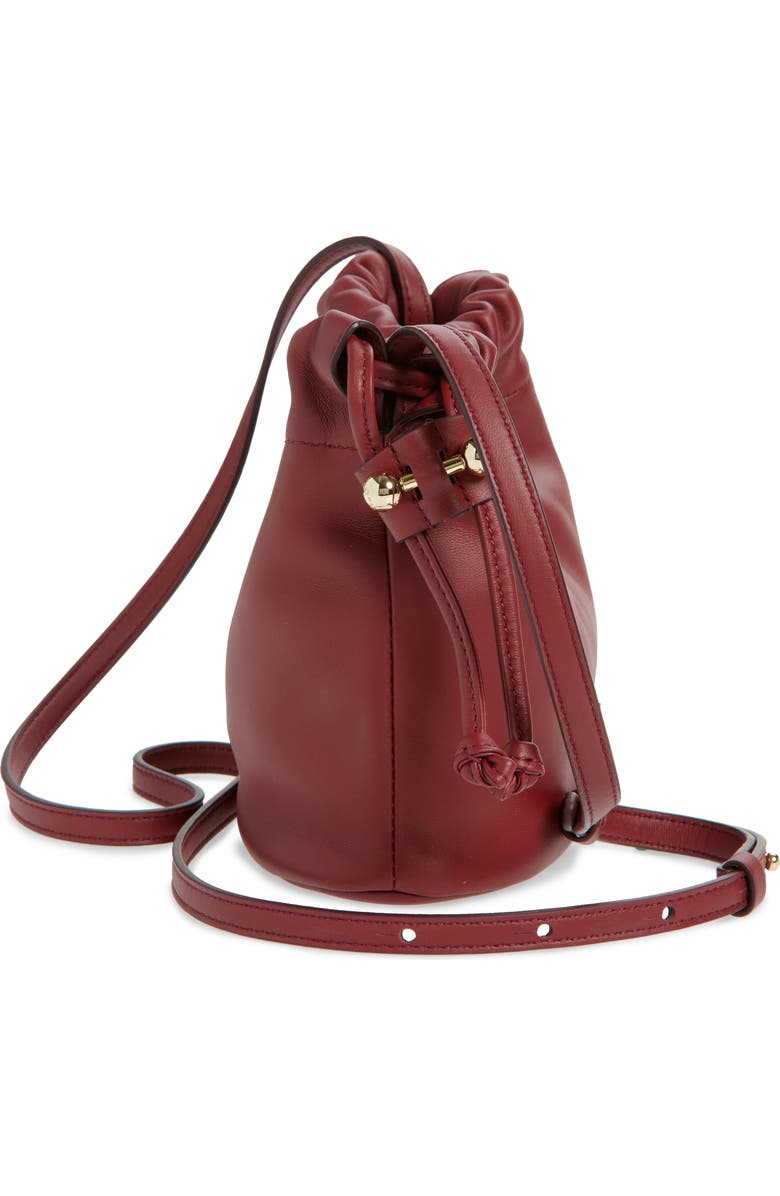 Strathberry Drawstring Leather Crossbody Bag, Alternate, color, Oxblood