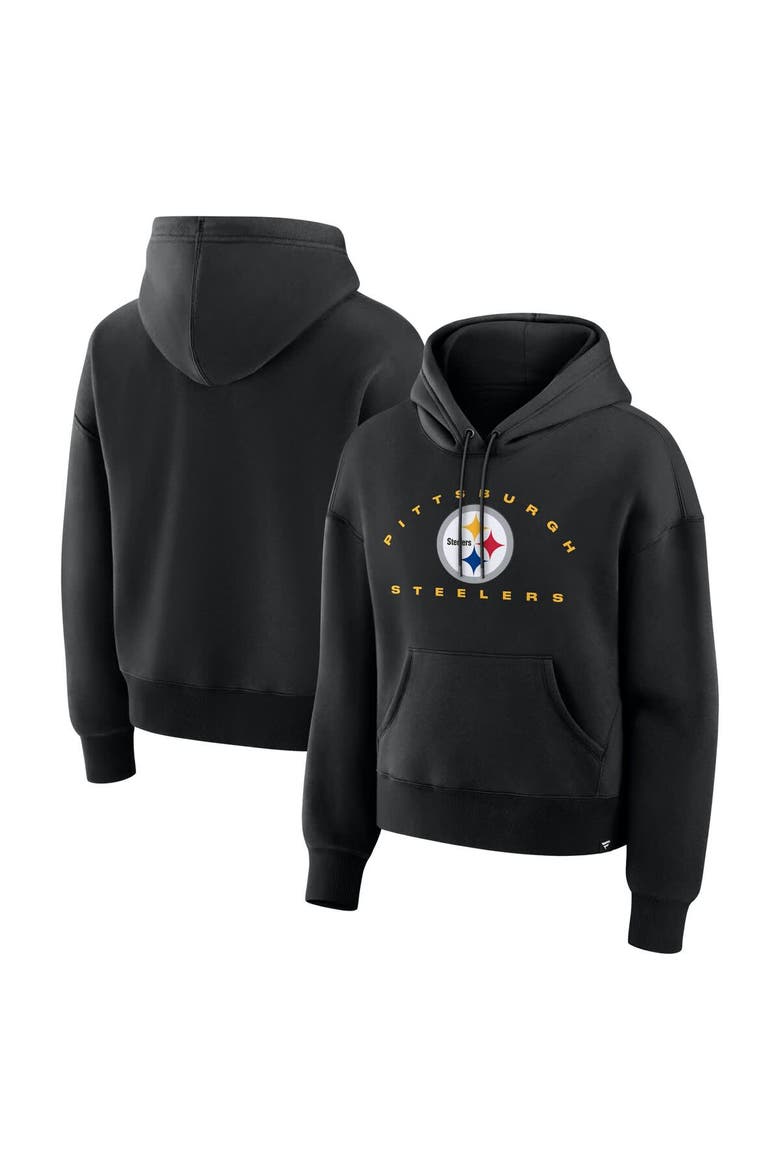Women's Fanatics Black Pittsburgh Steelers Eligible Receiver Legacy Pullover Hoodie, Main, color, Black