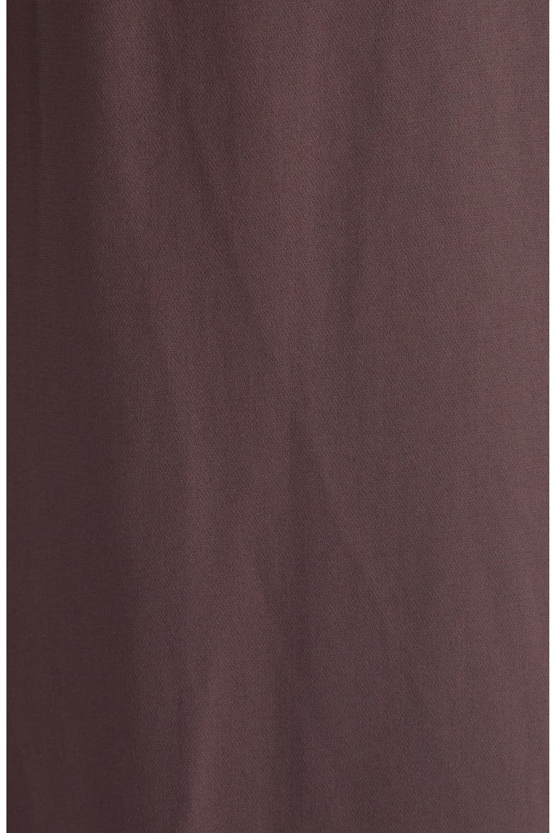 Selena Twist Back Matte Double Crepe Column Dress, Alternate, color, DARK BROWN