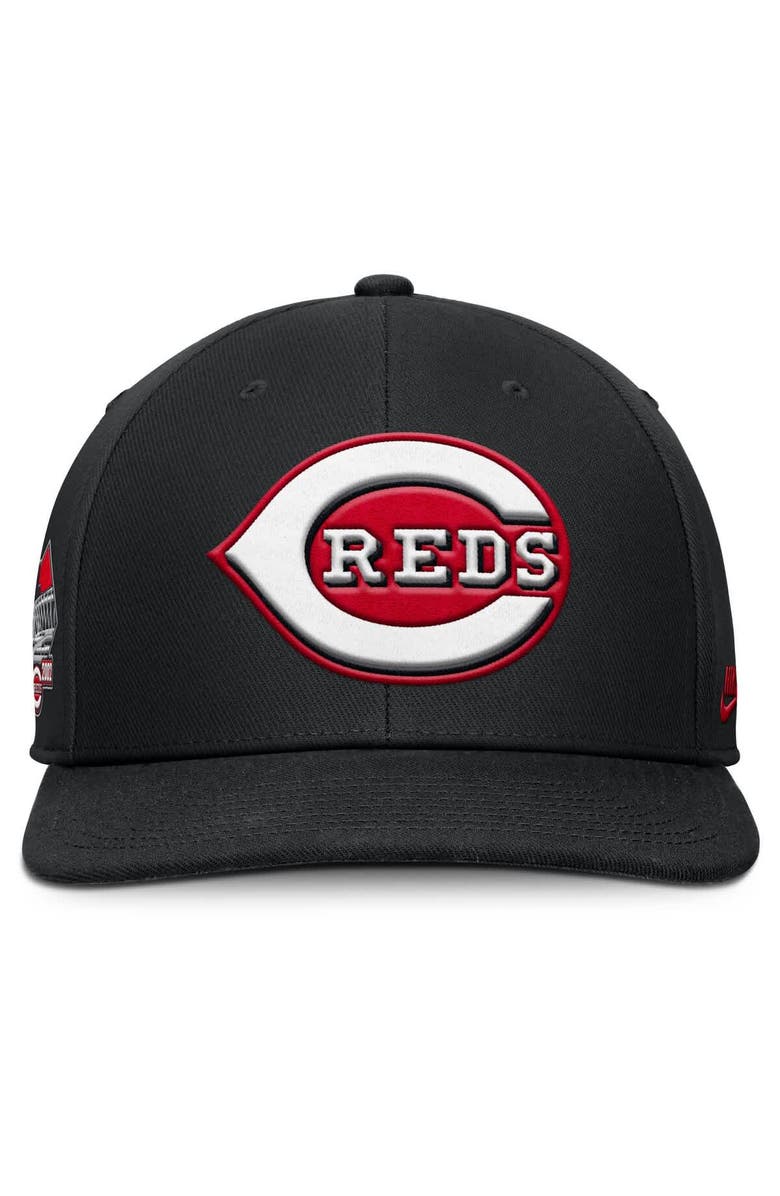 Nike Men's Nike Black Cincinnati Reds Pro Performance Snapback Hat, Alternate, color, Black