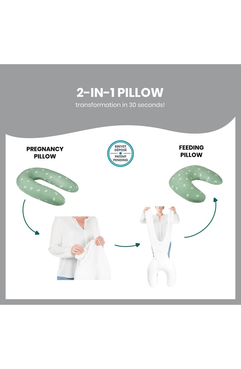 Babymoov B.Love 2-in-1 Maternity Body & Nursing Pillow, Alternate, color, Green
