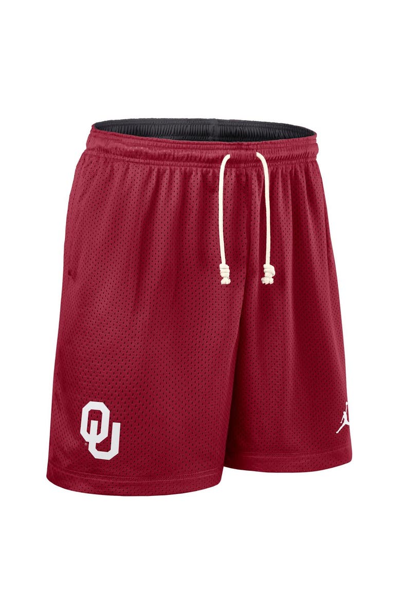 Jordan Brand Men's Jordan Brand Crimson/Charcoal Oklahoma Sooners 2025 Sideline Reversible Performance Shorts, Alternate, color, Crimson