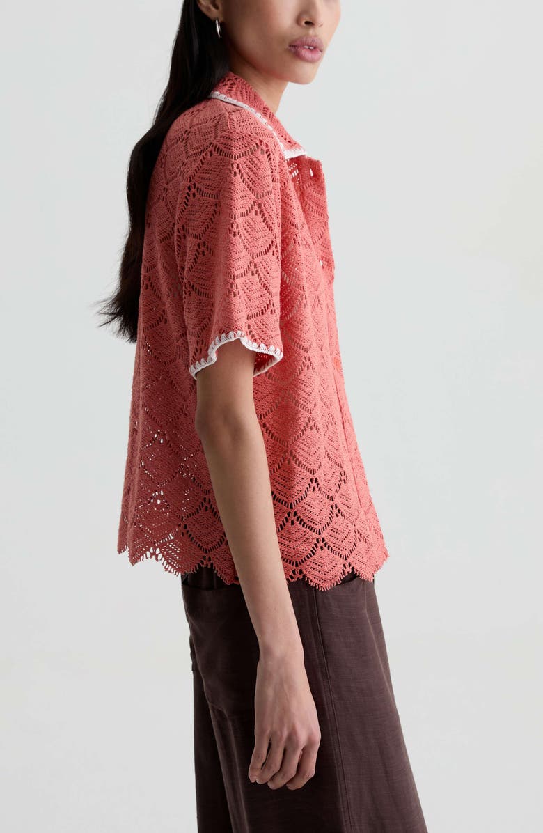 AG Kaylee Open Stitch Button-Up Shirt, Alternate, color, 