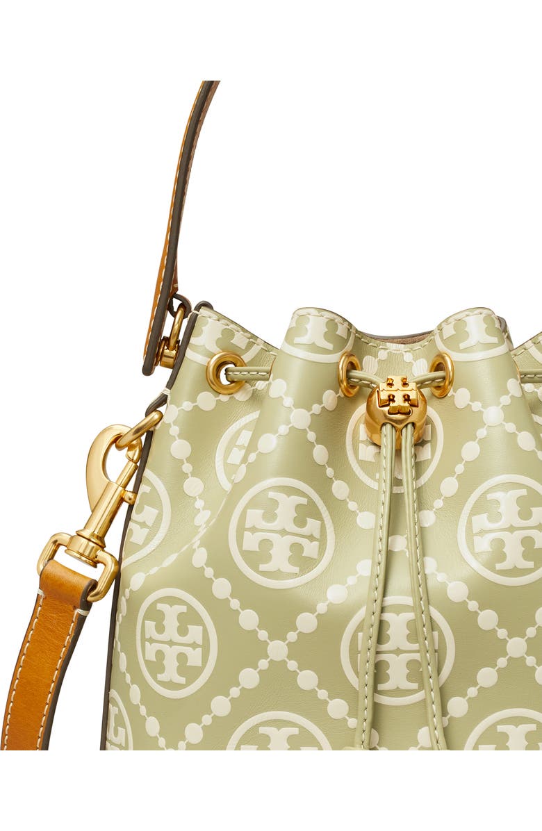 Tory Burch T Monogram Embossed Leather Bucket Bag, Alternate, color,