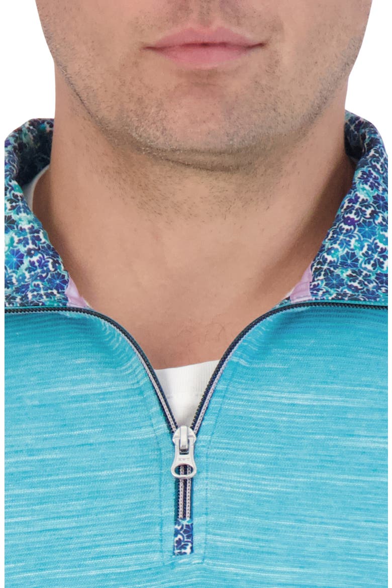 Ledson Space Dye Quarter Zip Top, Alternate, color, TEAL