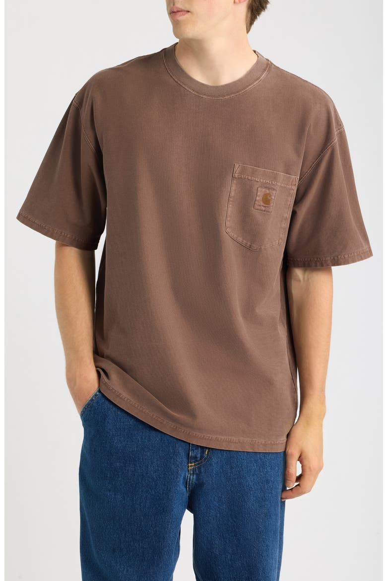 Loose Fit Pocket T-Shirt, Main, color, TOBACCO (GARMENT DYED)