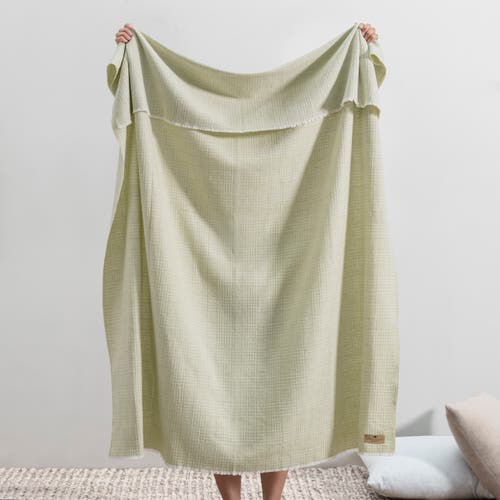 Lands Downunder Sutton Plaid Throw In Green