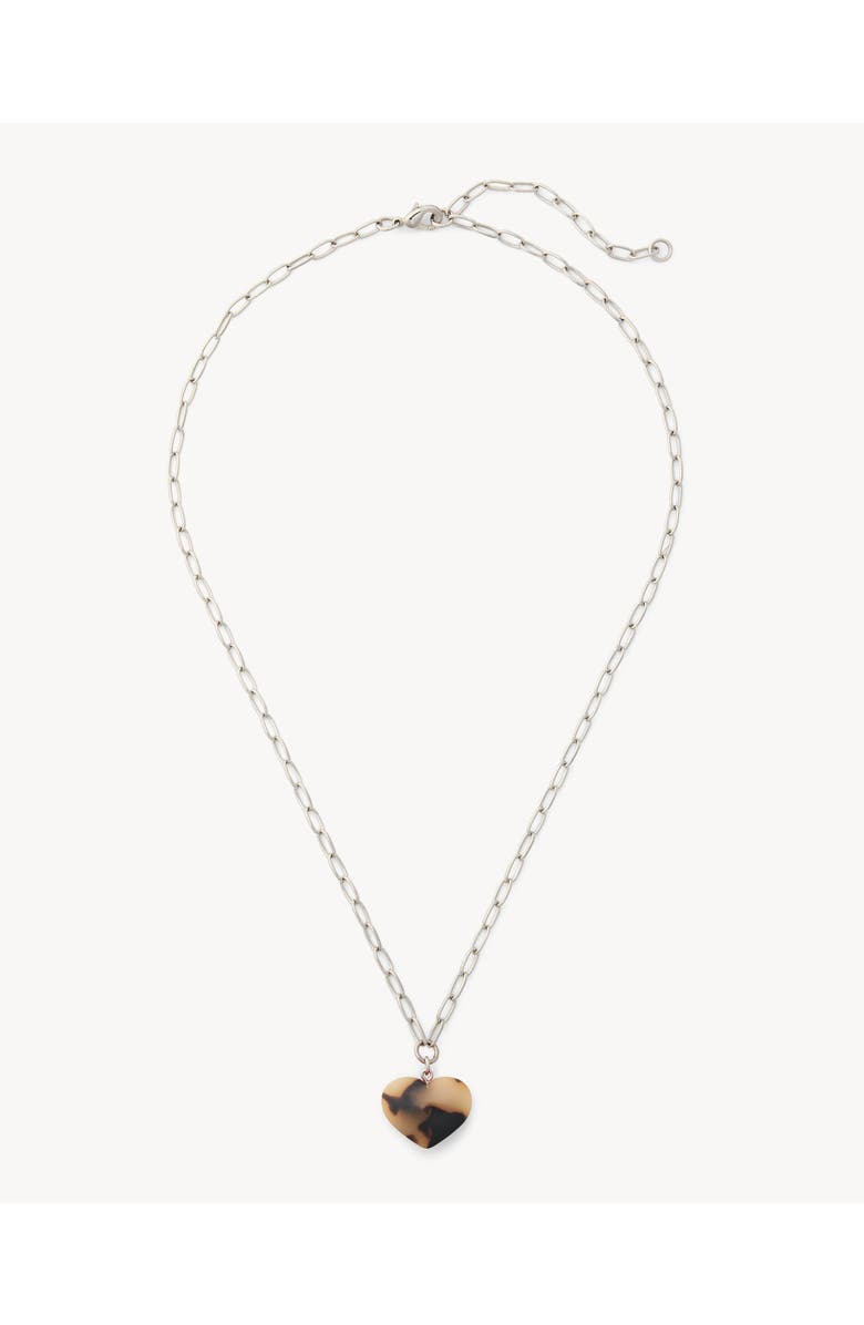 MACHETE Mini Heart Pendant Necklace, Alternate, color, Blonde Tortoise