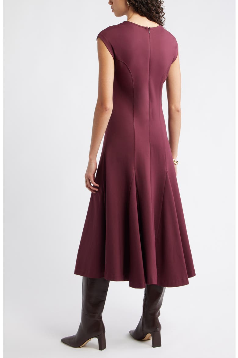Princess Seam Fit & Flare Dress, Alternate, color, BURGUNDY ROYALE