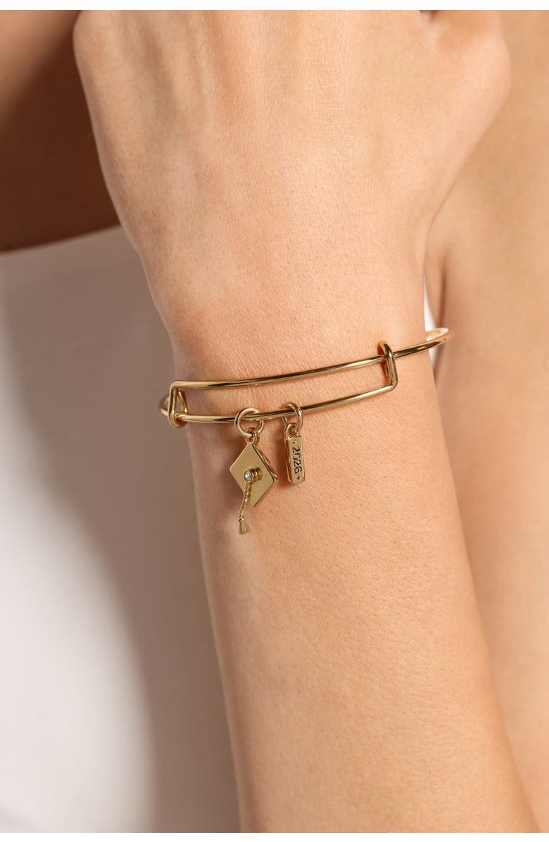 Alex and Ani Graduation 2026 Multi-Charm Bangle, Alternate, color, Gold