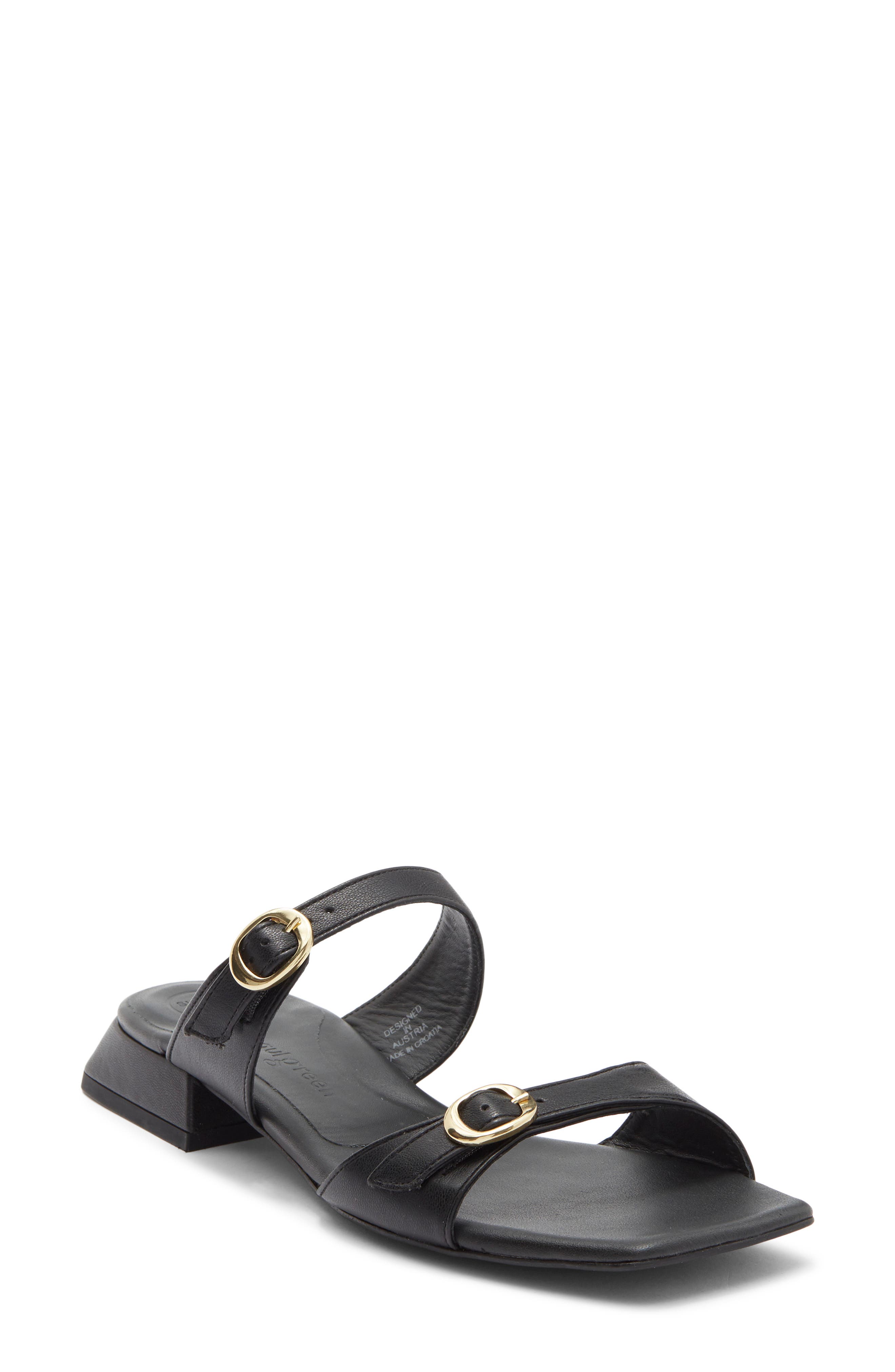 Paul Green Denice Slide Sandal, Main, color, Black Future Nappa