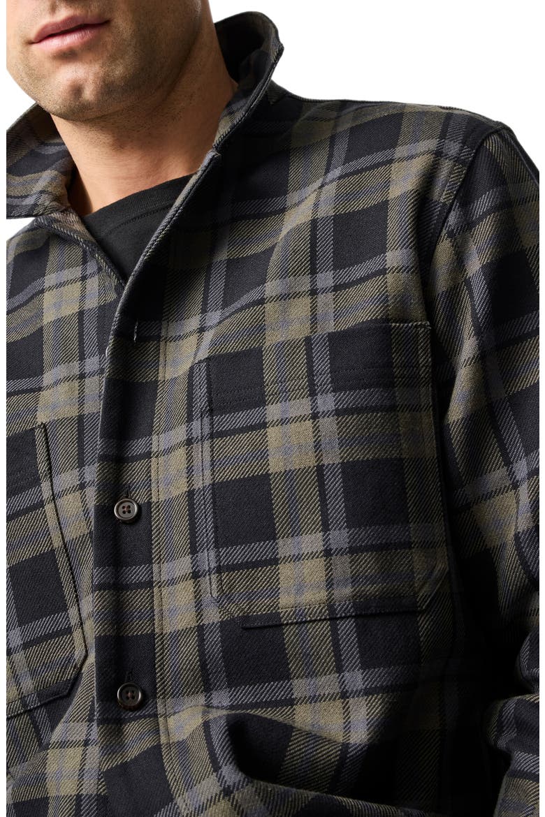 Kingsland Plaid Cotton Overshirt, Alternate, color, MOSS