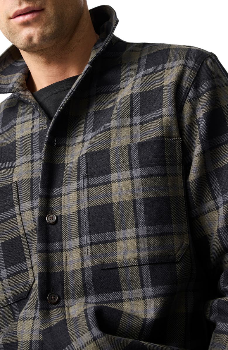 Rodd & Gunn Kingsland Plaid Cotton Overshirt, Alternate, color, Moss