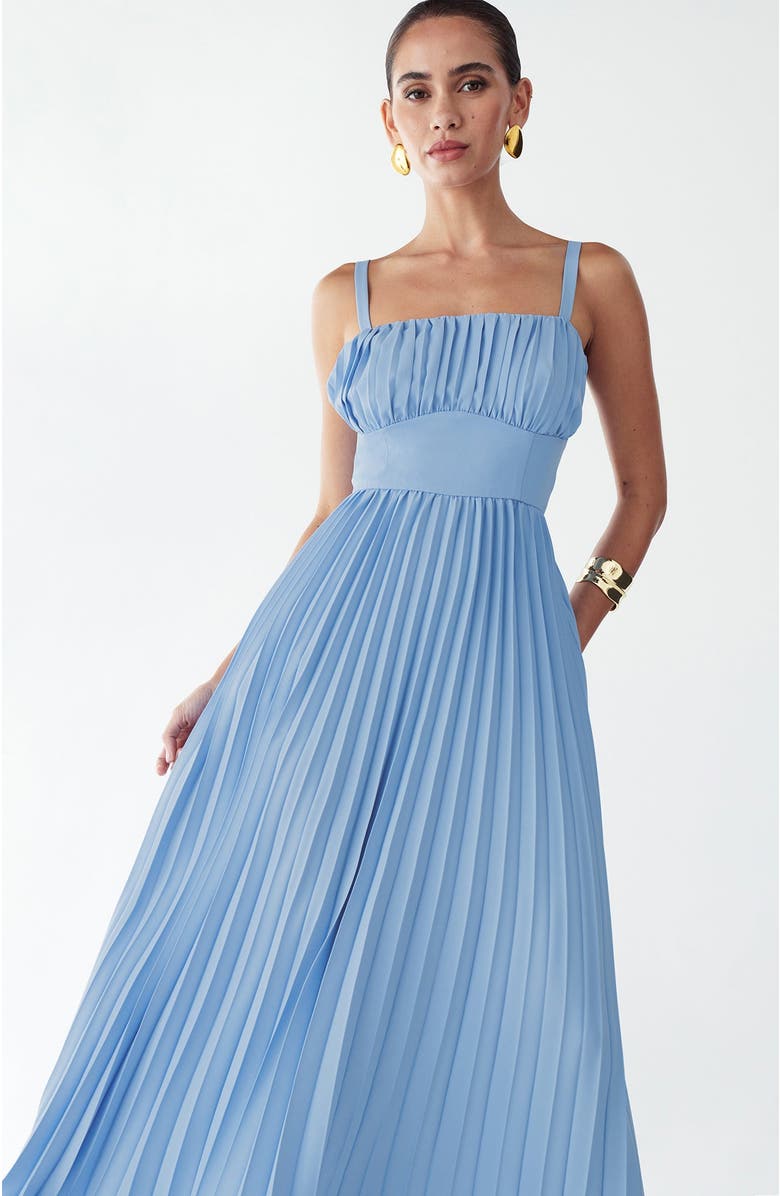 WILLA Lucie Midi Dress, Alternate, color, Cornflower Blue