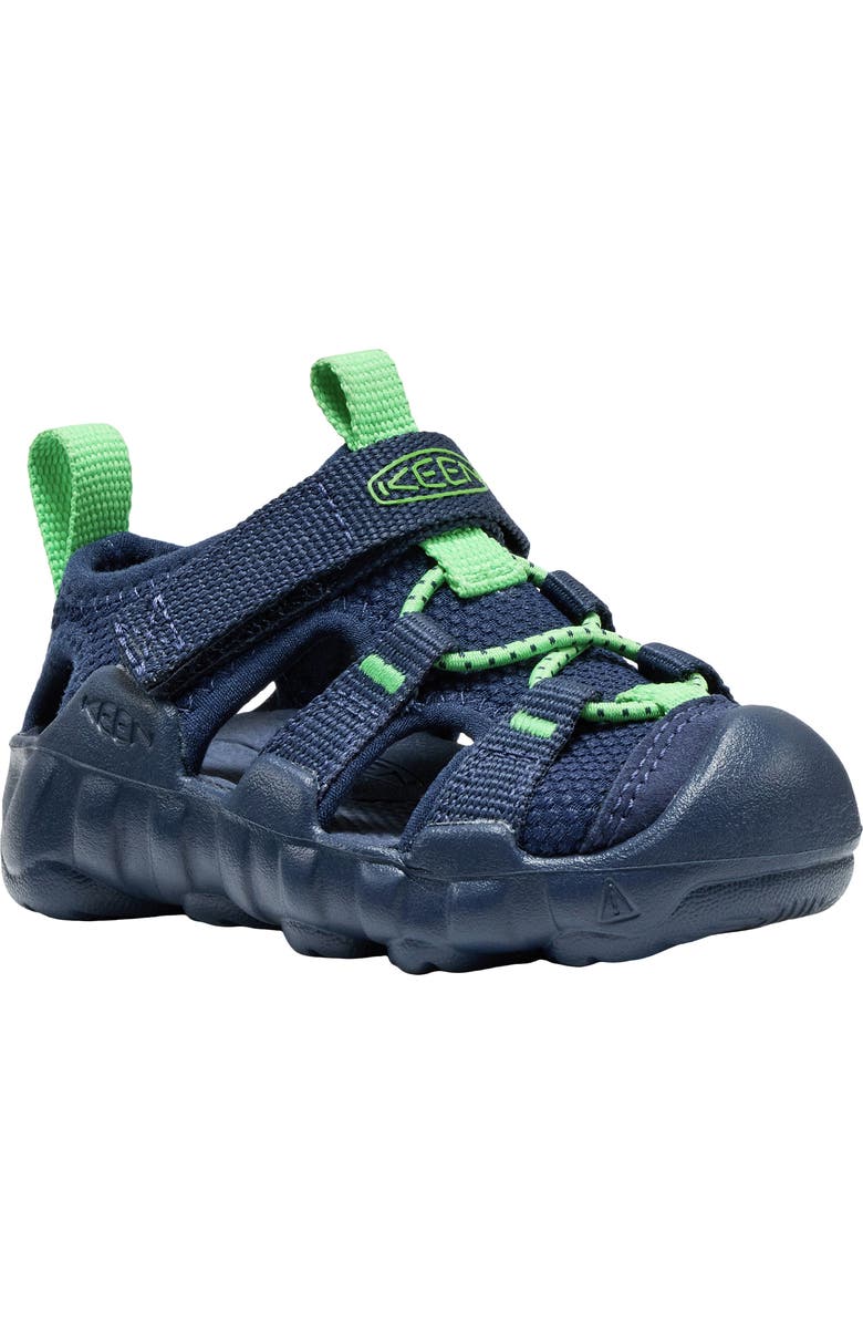 KEEN Kids' Hyperport H2 Sandal, Main, color, Naval Academy/Vibrant Green