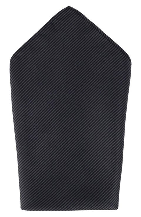 Leyton Stripe Silk Pocket Square
