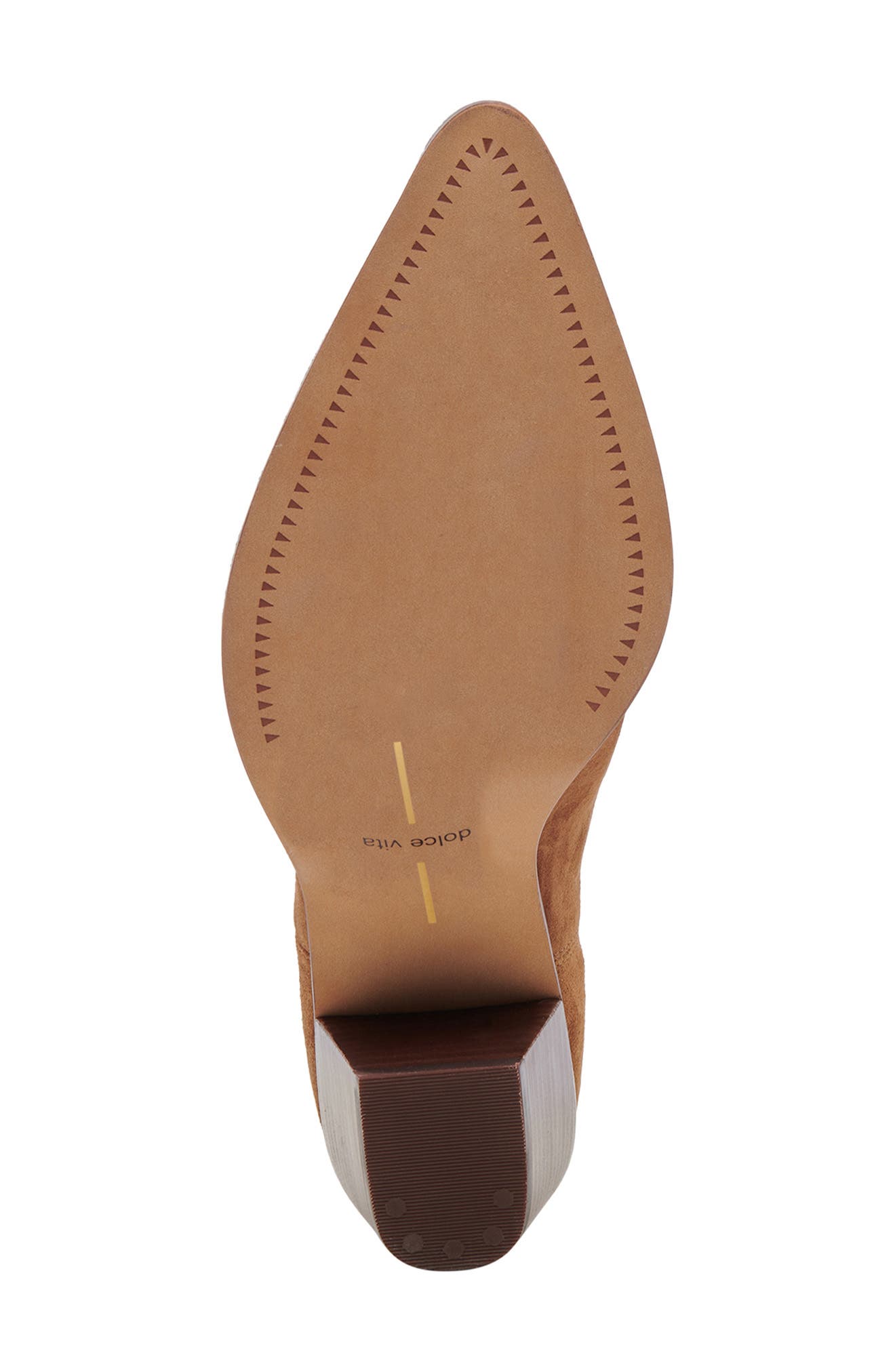 Dolce Vita Shadie Pointed Toe Chelsea Bootie -, Alternate, color, Brown Suede